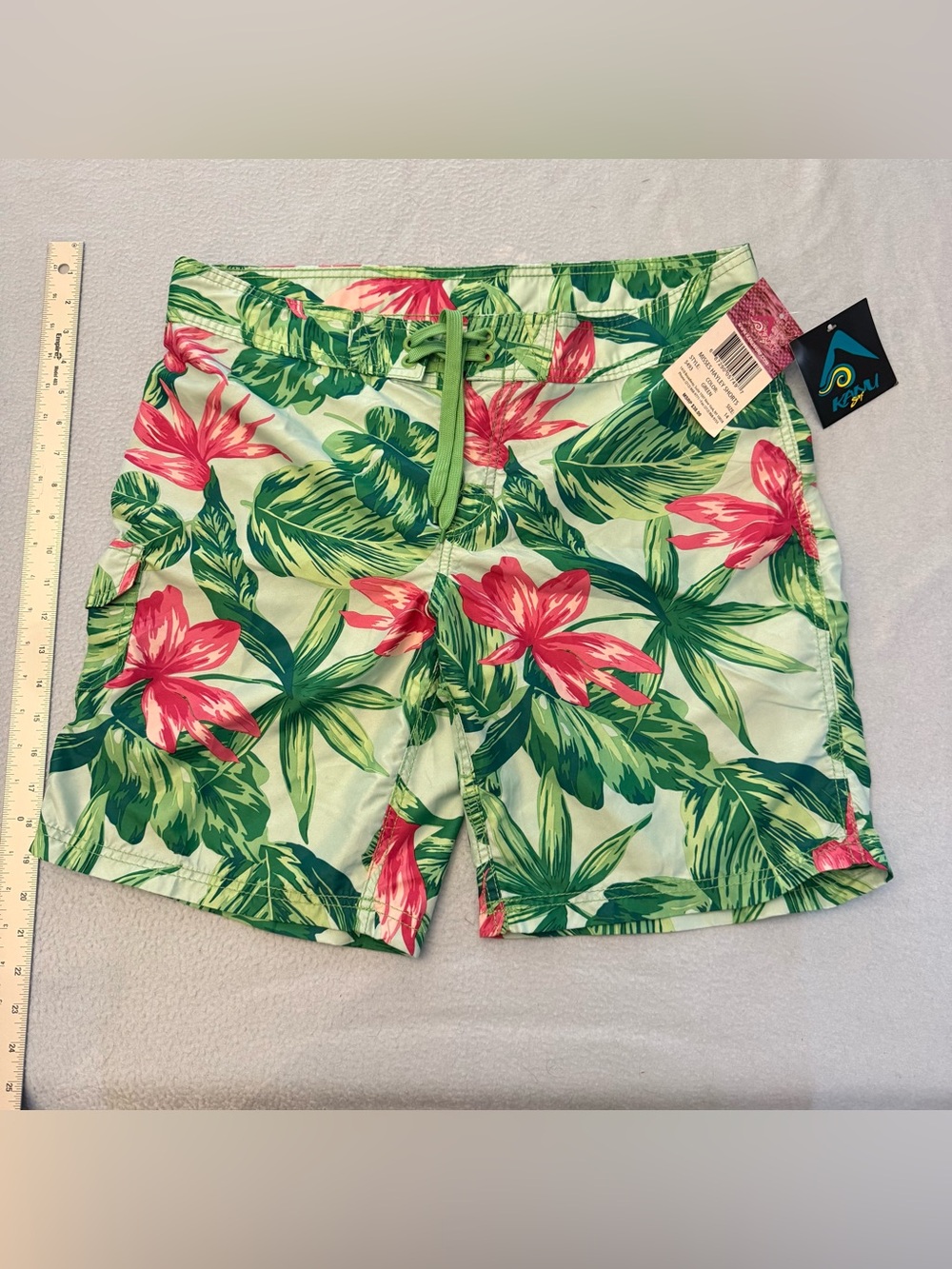 Kanu Surf Women’s Tropical Floral Swim Shorts - Green, Pink